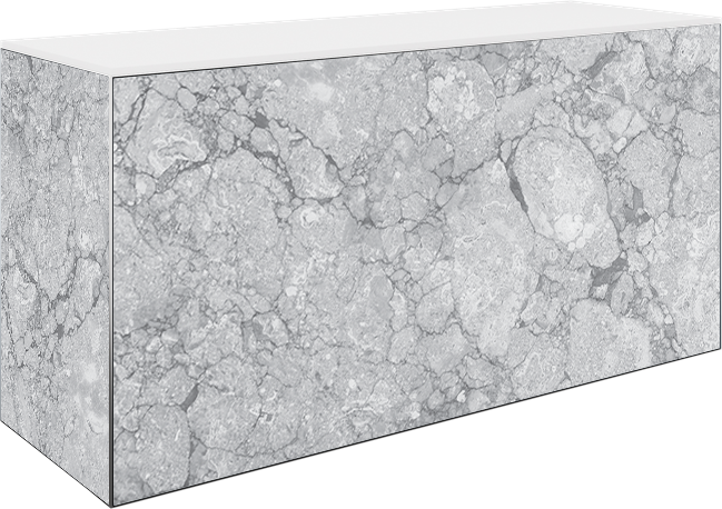 Art Series Food Station - Stone Silver Carrara